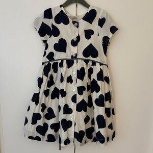Pink Chicken Navy Heart Kids Dress